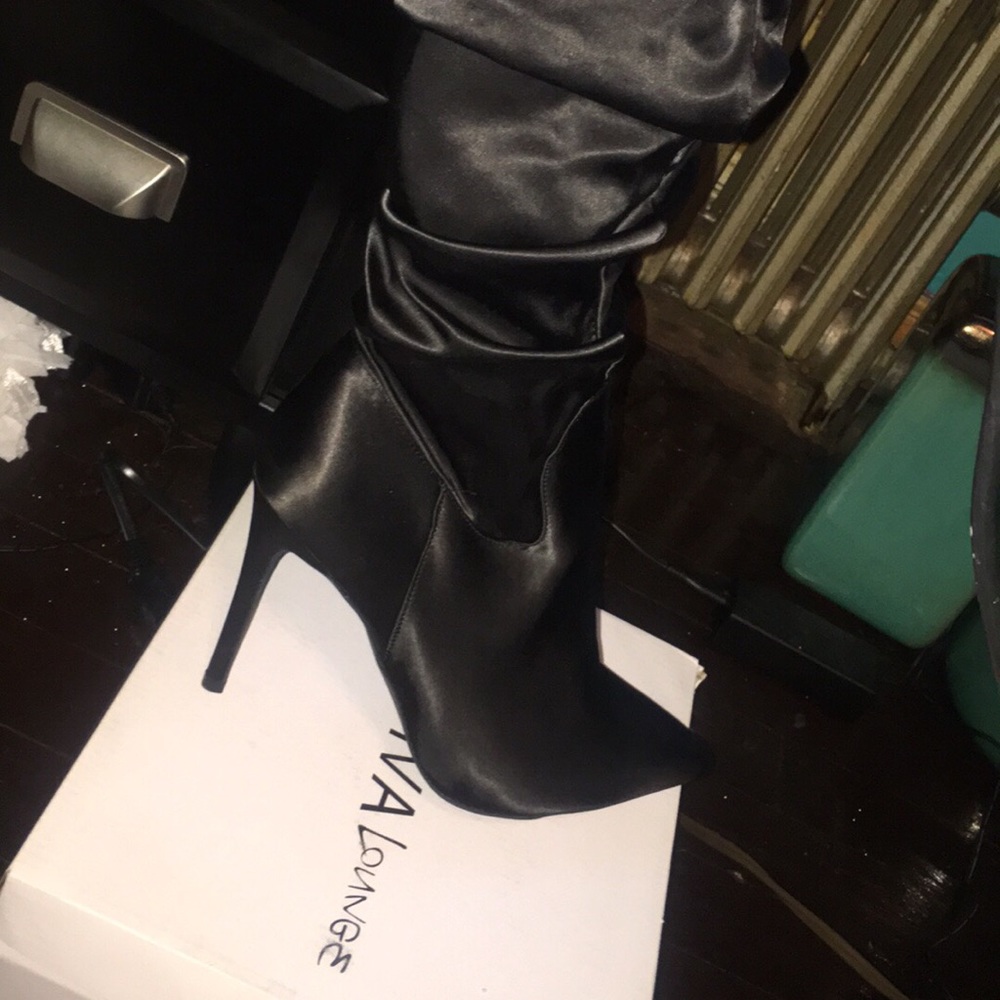 Satin High heel boot